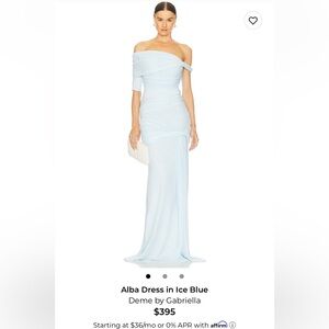 Deme by Gabriella One Shoulder Ice Blue Dress